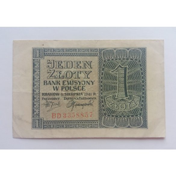 Lengyelország 1 zloty 1941 VF-