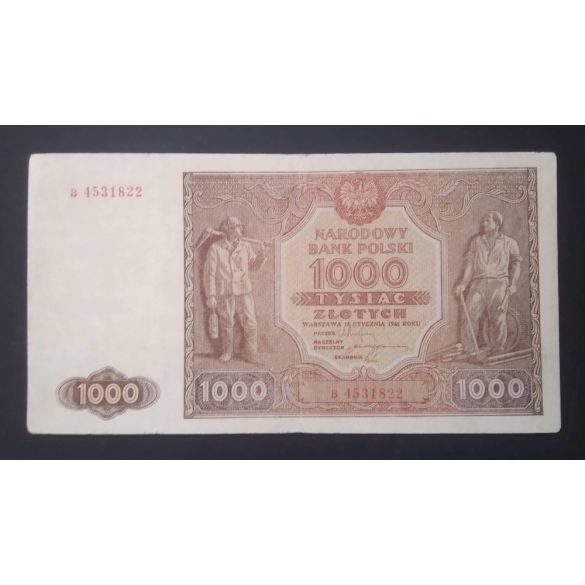 Lengyelország 1000 Zlotych 1946 XF-