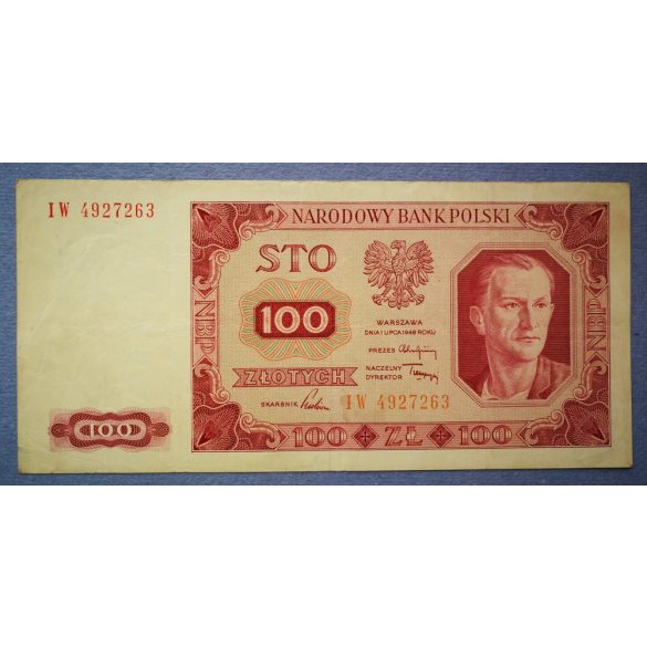 Lengyelország 100 zlotych 1948 VF
