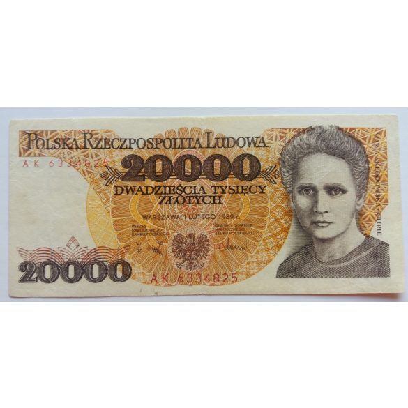 Lengyelország 20000 zlotych 1989 XF