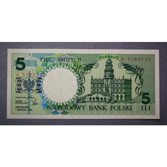 Lengyelország 5 Zlotych 1990 Unc