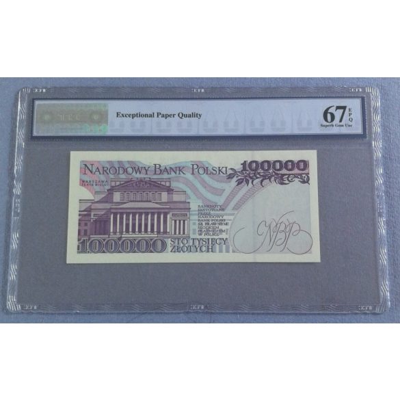 Poland 100000 zlotych 1993 UNC certified banknote 