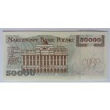 Poland 50000 Zlotych 1989 UNC