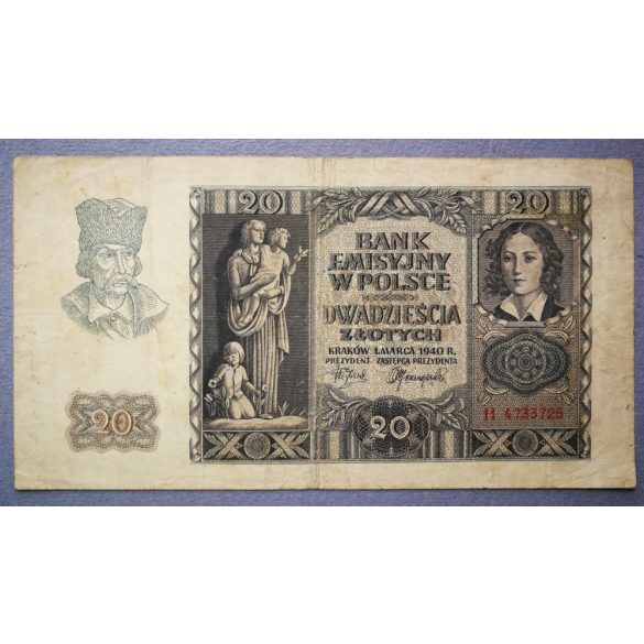 Poland 20 zlotych 1940 F-