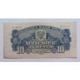 Poland 10 zlotych 1944 VF