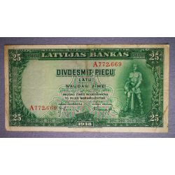 Latvia 25 Latu 1938 F