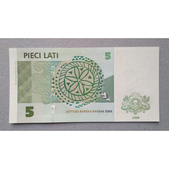 Latvia 5 Lati 2009 Unc