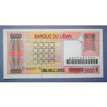 Lebanon 5000 Livres 1999 Unc