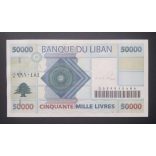 Lebanon 50000 Livres 2004 Unc 