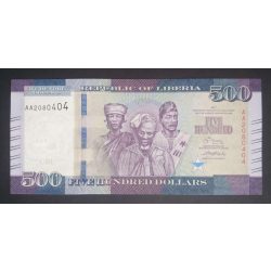 Liberia 500 Dollars 2017 Unc