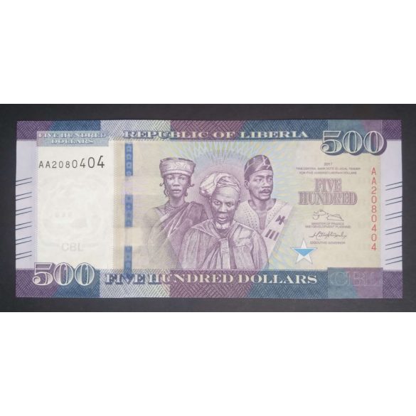 Liberia 500 Dollars 2017 Unc