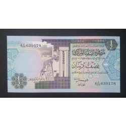 Líbia 1/2 Dinar 1991 UNC 