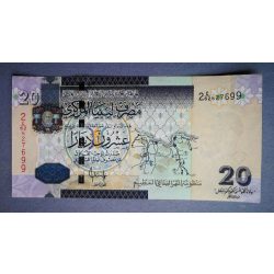 Líbia 20 Dinars 2009 UNC