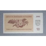 Lithuania 10 Talonas 1992 UNC