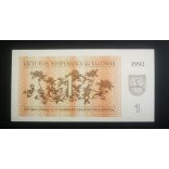 Lithuania 1 Talonas 1992 UNC
