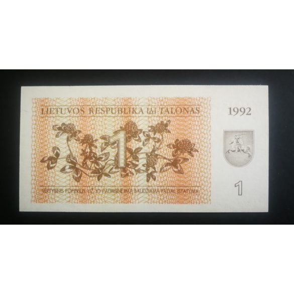 Lithuania 1 Talonas 1992 UNC