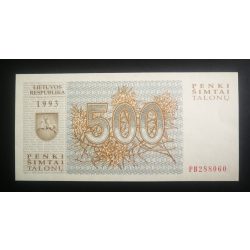 Lithuania 500 Talonu 1993 Unc