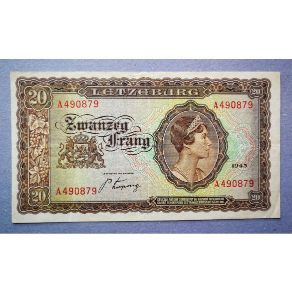 Luxemburg 20 Frang 1943 VF