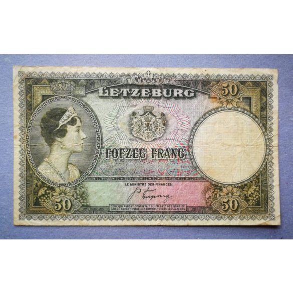 Luxembourg 50 Franc 1944 F 