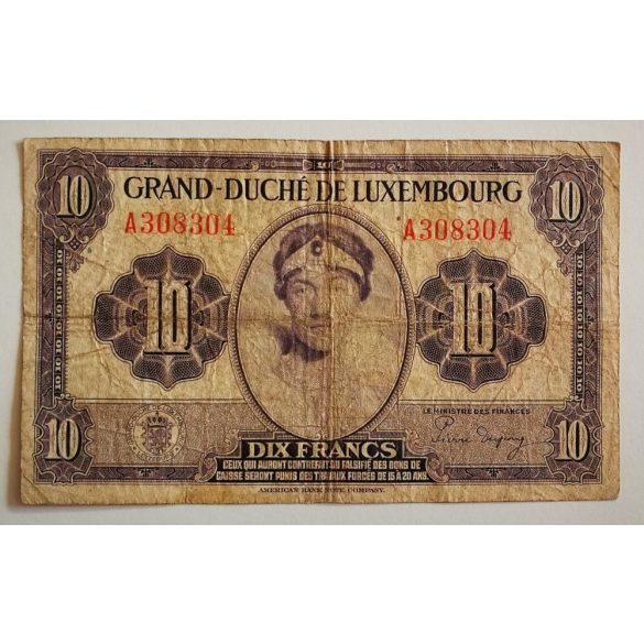 Luxemburg 10 Francs 1944 F