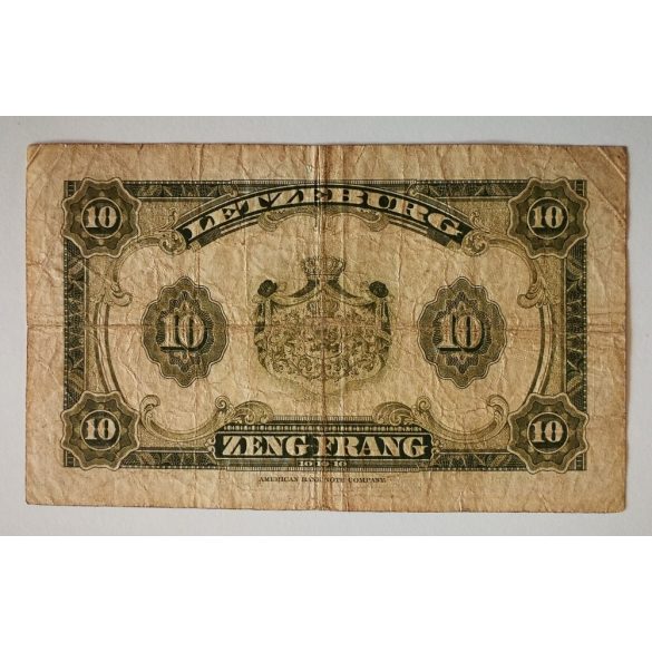 Luxembourg 10 Francs 1944 F 