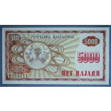 Macedónia 5000 Denari 1992 UNC