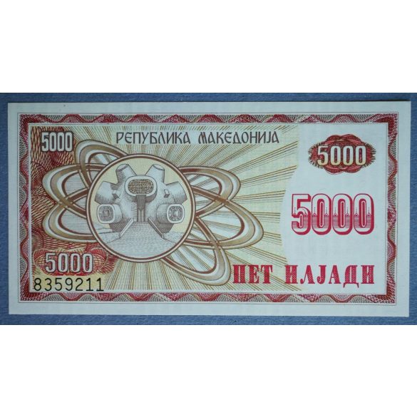 Macedónia 5000 Denari 1992 UNC
