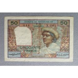 Madagascar and Comores 50 Francs 1950 F