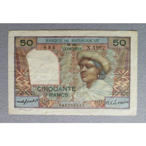 Madagaszkár és Comore-szigetek 50 Francs 1950 F