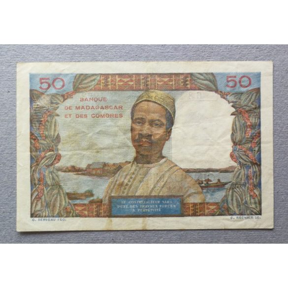 Madagascar and Comores 50 Francs 1950 F