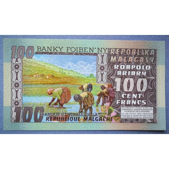 Madagaszkár 100 Francs 1974 aUNC