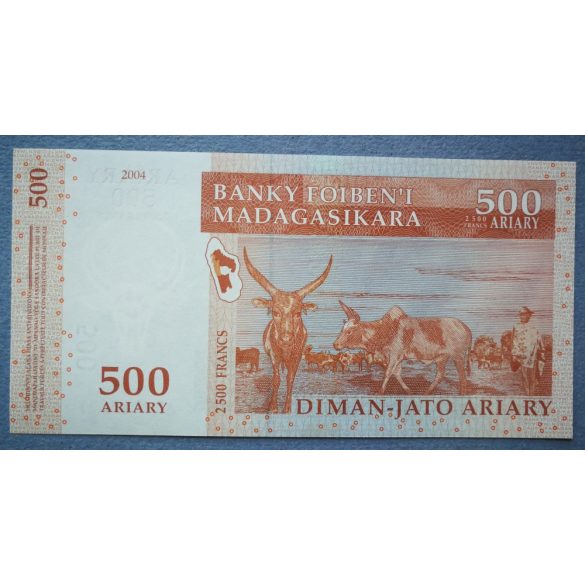 Madagaszkár 500 Ariary 2000 Francs 2004 UNC