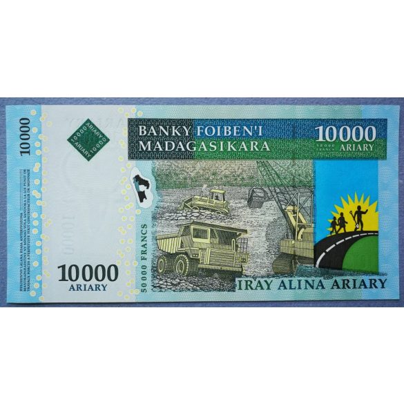 Madagascar 10000 Ariary 50000 Francs 2007 UNC