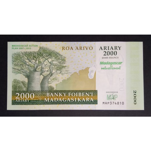 Madagascar 2000 Ariary/10000 Francs 2007 UNC