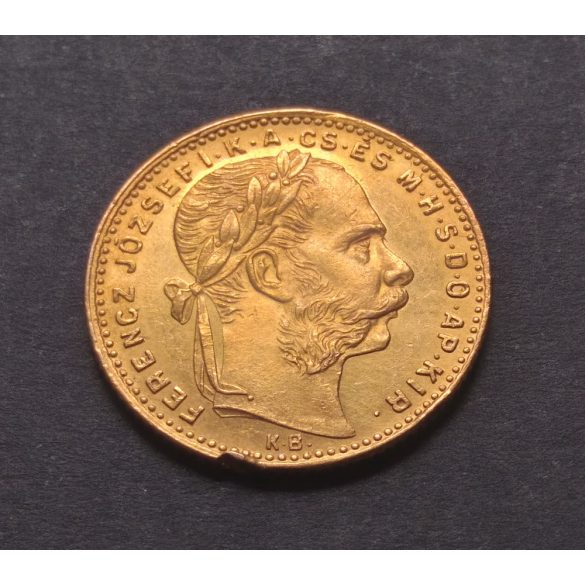 Hungary Ferenc József 8 Forints 20 Francs 1882 KB 6.45 g gold