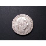Hungary Ferenc József 1 Forint 1887 KB, silver