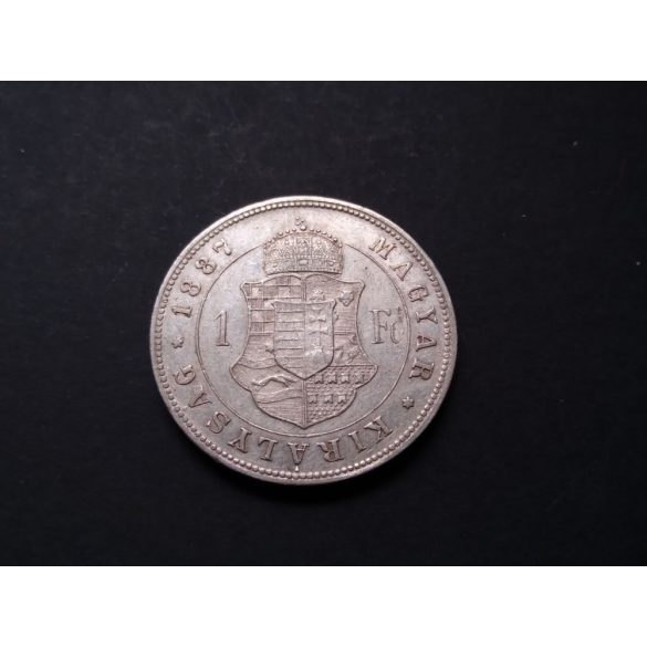 Hungary Ferenc József 1 Forint 1887 KB, silver
