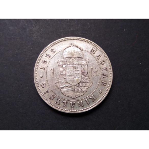 Hungary Ferenc József 1 Forint 1888 KB, silver