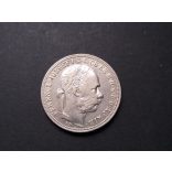 Hungary Ferenc József 1 Forint 1890 KB, silver