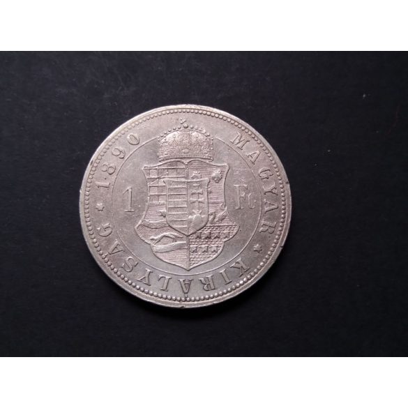 Hungary Ferenc József 1 Forint 1890 KB, silver
