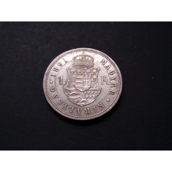 Magyarország Ferenc József 1 Forint 1891 KB, ezüst