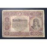 Hungary 100 Korona 1920 F