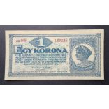 Hungary 1 Korona 1920 VF+