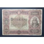 Hungary 5000 Korona 1920 F-