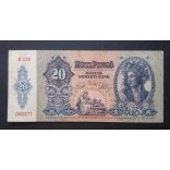 Hungary 20 Pengő 1941 F+