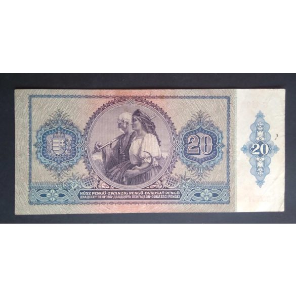 Hungary 20 Pengő 1941 F+