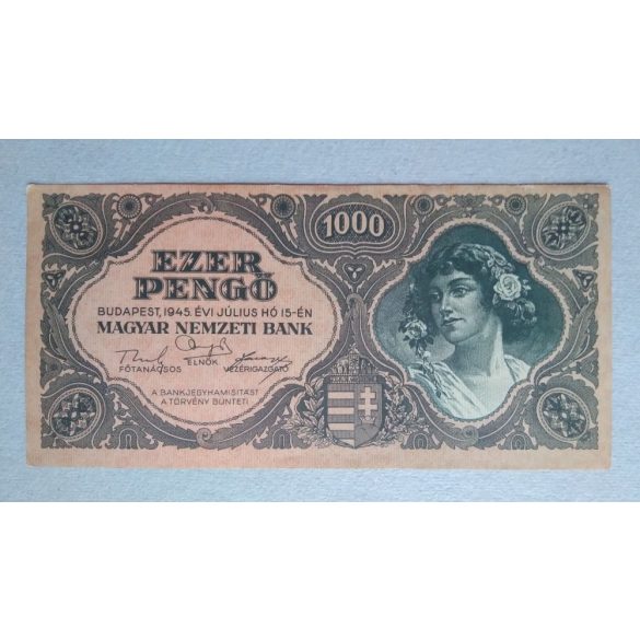 Hungary 1000 Pengő 1945 VF