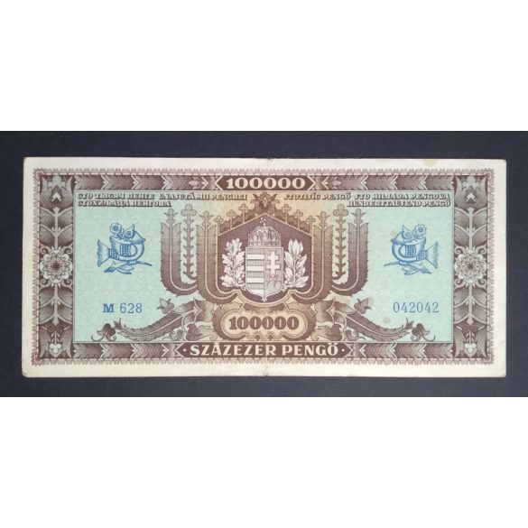 Hungary 100000 Pengő 1945 VF