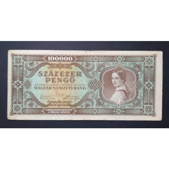 Magyarország 100000 Pengő 1945 VF-