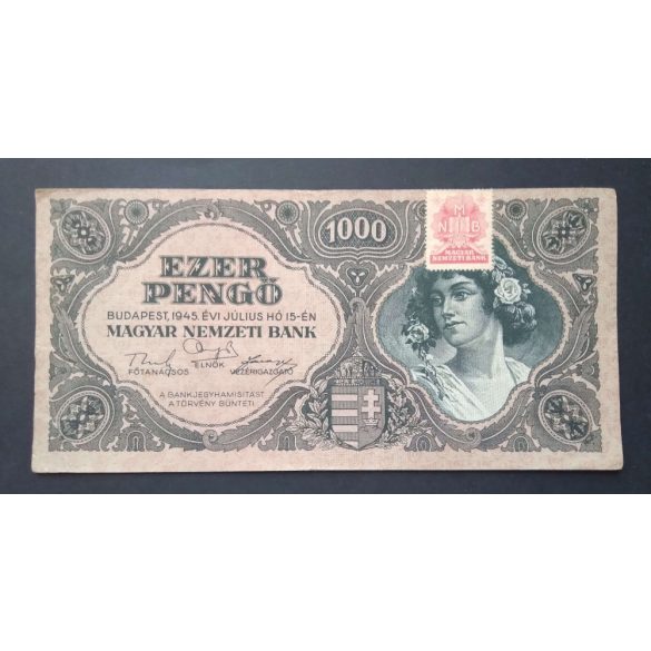 Magyarország 1000 Pengő 1945 VF 